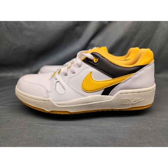 Nike Men's Full Force Low Sneakers Leather White Gold Black Size 8.5 NEW IN BOX - Picture 6 of 12